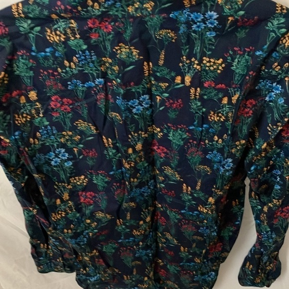 Bar III: slim fit stretch Blue long sleeve button down with floral pattern- L - Picture 14 of 16